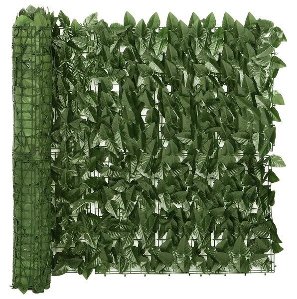 Balkonski zastor s tamnozelenim lišćem 200 x 75 cm - Zelena / 200 x 75 cm