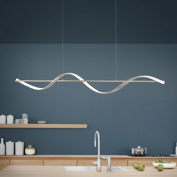 Q-Smart-Home Paul Neuhaus Q-Swing LED viseća svjetiljka, čelik, prigušiva, Metalik, Dnevni boravak/blagovaonica, Metal