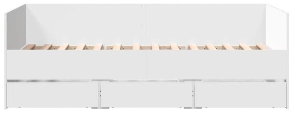 Dnevni krevet s ladicama bez madraca bijeli 75x190 cm - Bijela / 75 x 190 cm