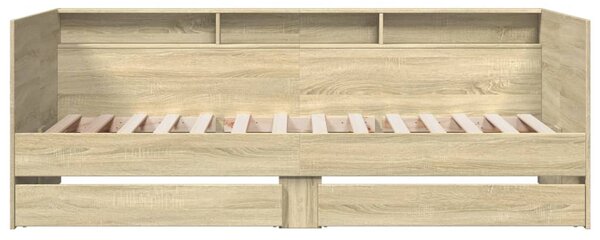 Dnevni krevet s ladicama bez madraca boja hrasta 100x200 cm - Smeđa / 100 x 200 cm