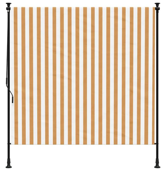 Vanjska roleta narančasto-bijela 150x270 cm od tkanine i čelika - Narančasta / 150 x 270 cm