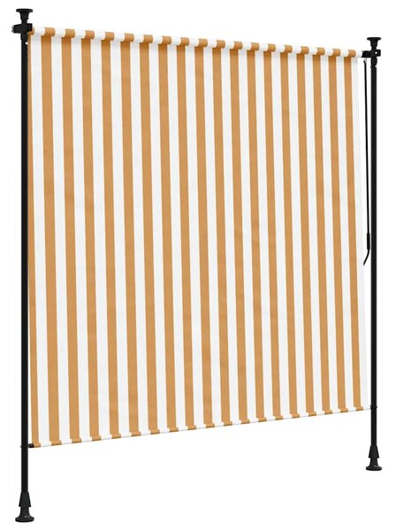 Vanjska roleta narančasto-bijela 150x270 cm od tkanine i čelika - Narančasta / 150 x 270 cm