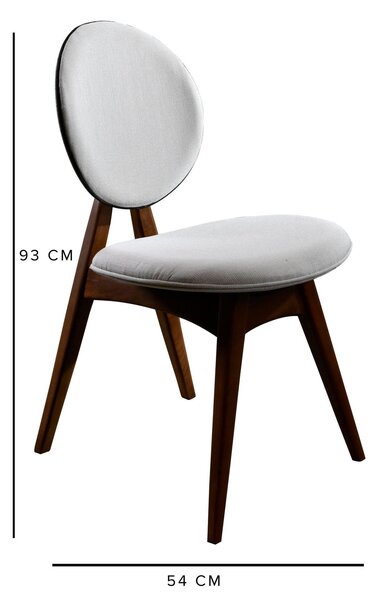 Zondo.hr Set blagovaonskih stolica (2 kom.) Toukuta (orah + krem). Akcija -30%. 1107087