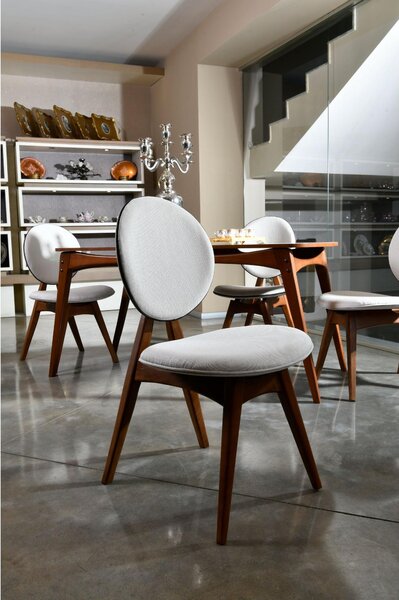 Zondo.hr Set blagovaonskih stolica (2 kom.) Toukuta (orah + krem). Akcija -30%. 1107087