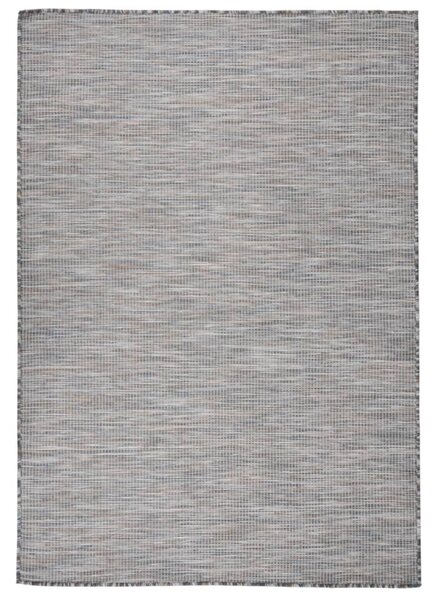 VidaXL Vanjski tepih ravnog tkanja 160 x 230 cm smeđe-plava