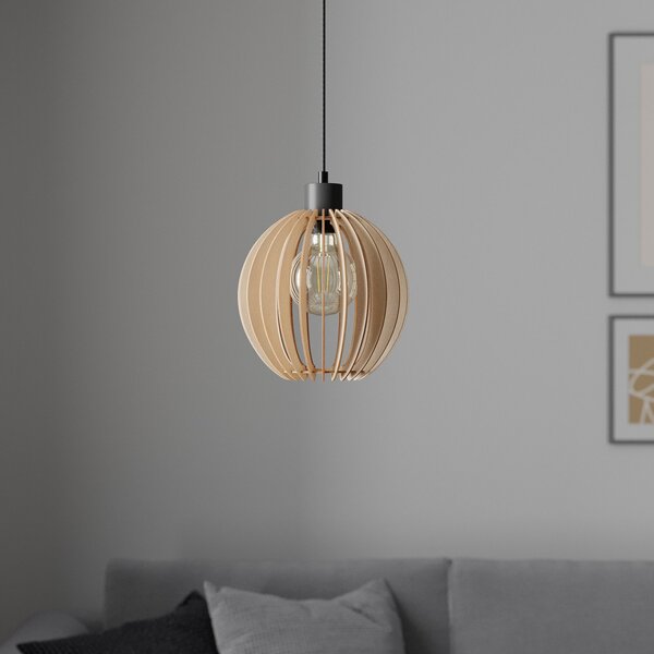 Envostar Clay viseća lampa od brezove šperploče Ø 23 cm, prigušiva, Drvo, Dnevni boravak/blagovaonica, Drvo