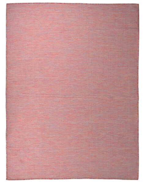 VidaXL Vanjski tepih ravnog tkanja 120 x 170 cm crveni