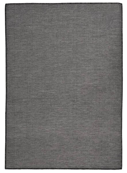 VidaXL Vanjski tepih ravnog tkanja 140 x 200 cm sivi