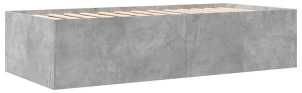 Dnevni krevet s ladicama bez madraca siva boja betona 75x190 cm - Siva / 75 x 190 cm