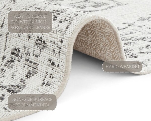 Sivo-krem vanjski prostirač NORTHRUGS Tilos, 160 x 230 cm