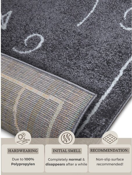 Tamno sivi dječji tepih 120x170 cm Gameplan – Hanse Home
