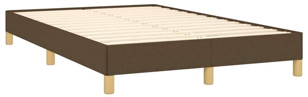 Krevet s oprugama i madracem LED tamnosmeđi 120x190 cm tkanina - Smeđa / 120 x 190 cm
