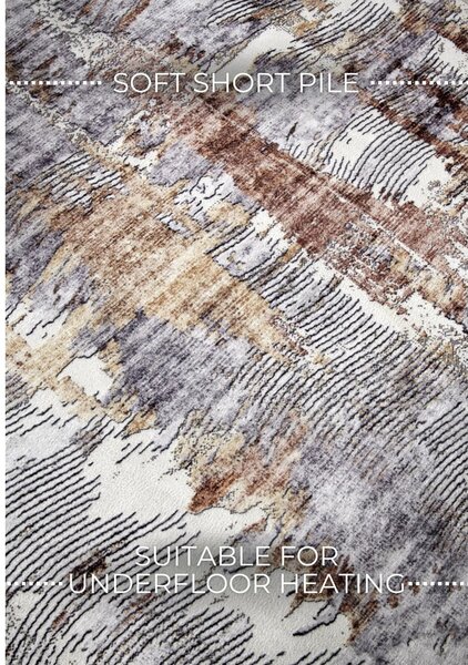 Sivi tepih 200x290 cm Malard Copper Gold – Elle Decoration