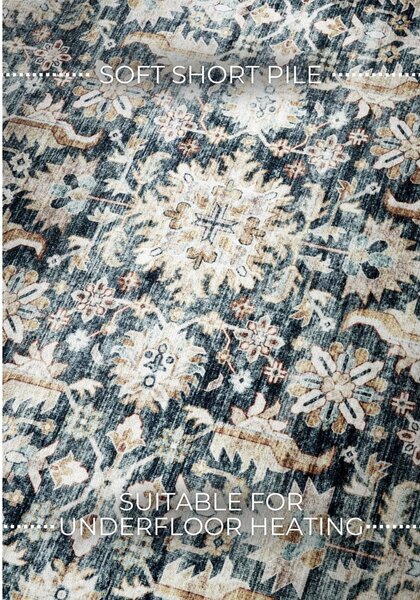 Plavi tepih 160x230 cm Saveh Blue Cream – Elle Decoration