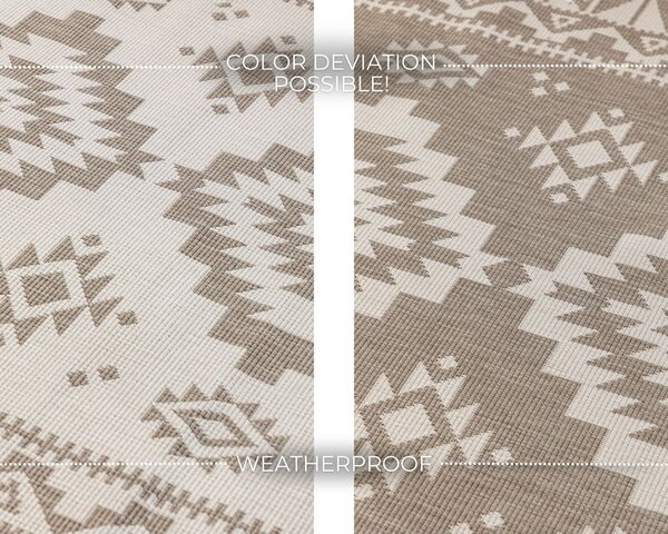 Smeđi/krem vanjski tepih 80x150 cm Gemini – Elle Decoration