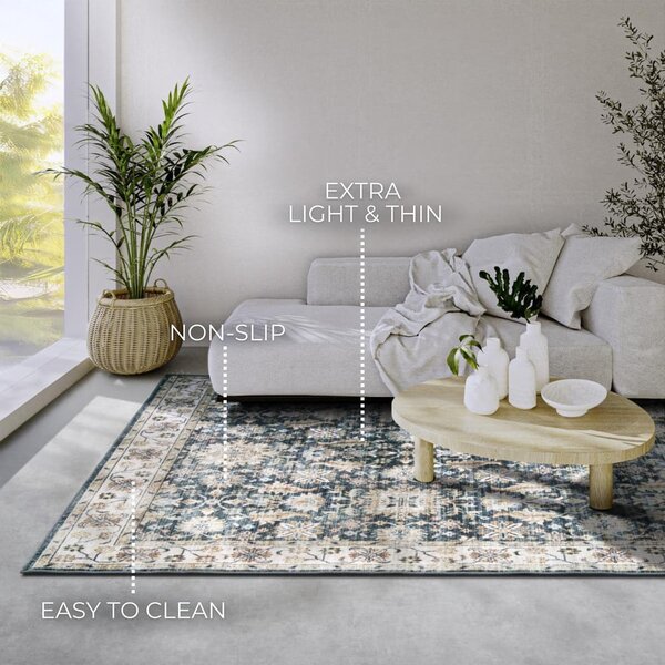 Plavi tepih 160x230 cm Saveh Blue Cream – Elle Decoration