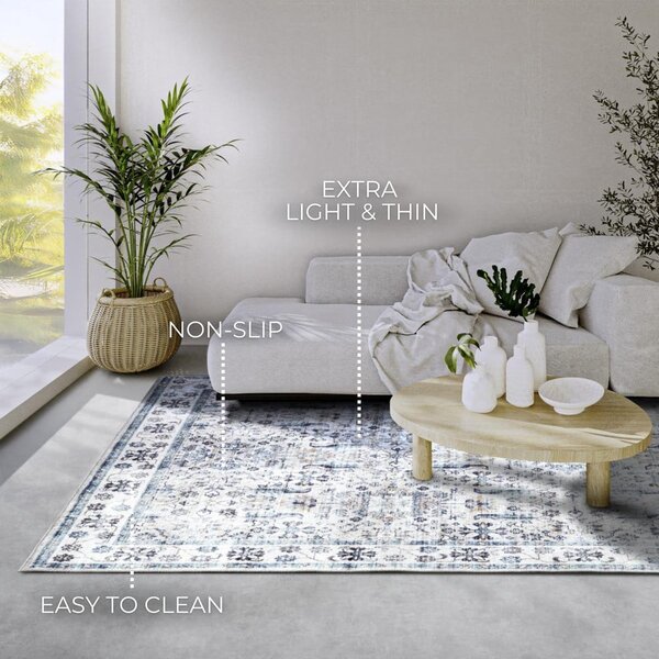 Svijetlo plavi tepih 160x230 cm Saveh Cream Blue – Elle Decoration