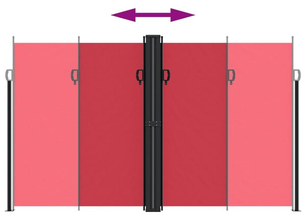 Bočna tenda na uvlačenje crvena 200x600 cm - Crvena / 200 x 600 cm