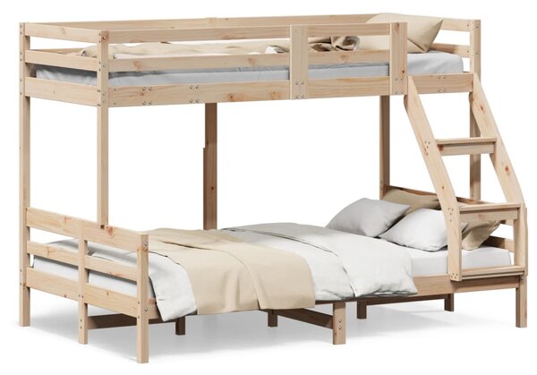 Krevet na kat 80x200/120x200 cm od masivne borovine - Smeđa / N/A
