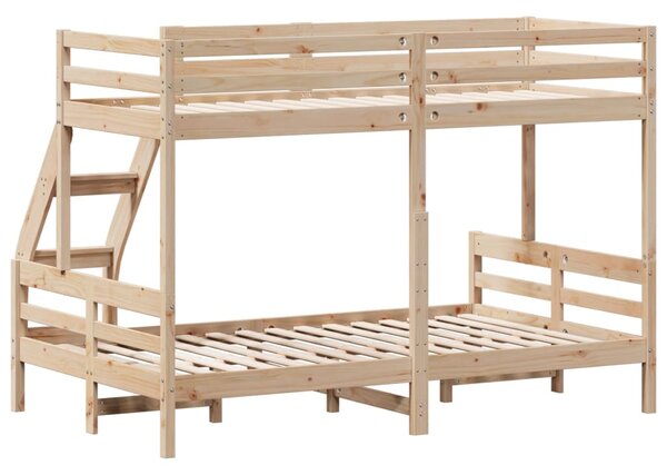 Krevet na kat 80x200/120x200 cm od masivne borovine - Smeđa / N/A