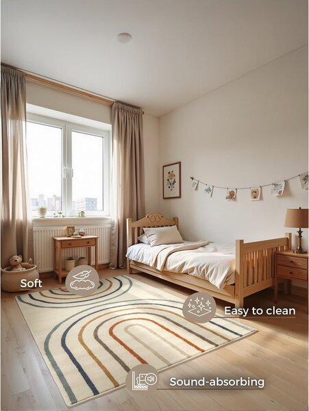 Krem dječji tepih 120x170 cm Double Rainbow – Hanse Home