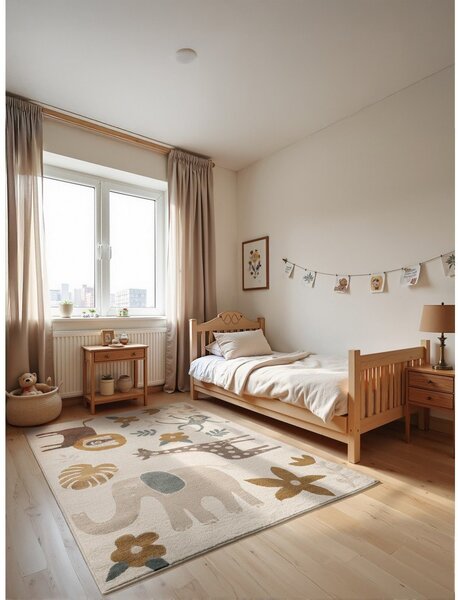 Krem dječji tepih 120x170 cm Animal Safari – Hanse Home