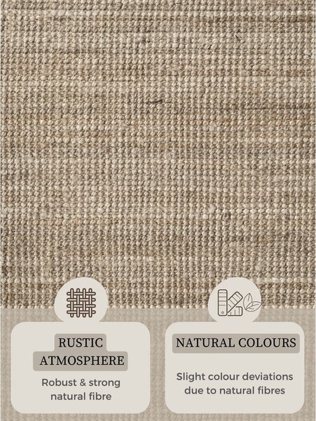 Juten okrugli tepih smeđe-sivi ø 160 cm Bouclé Jaipur – Hanse Home