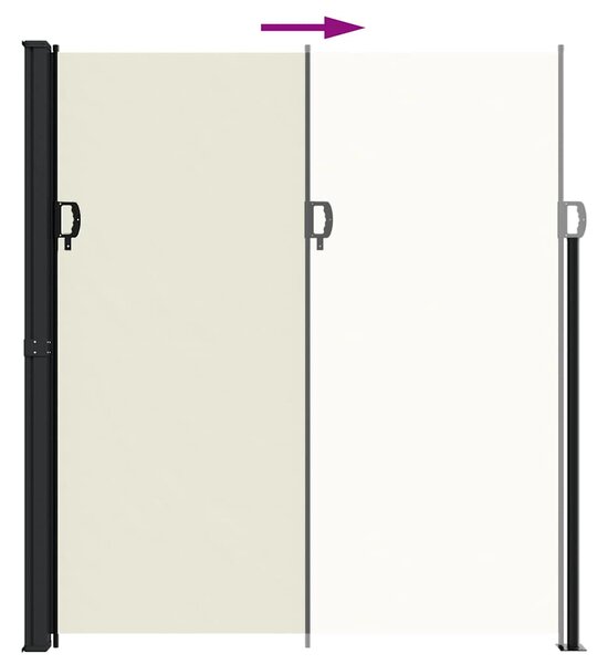 Bočna tenda na uvlačenje krem 220 x 300 cm - Krema / 220 x 300 cm
