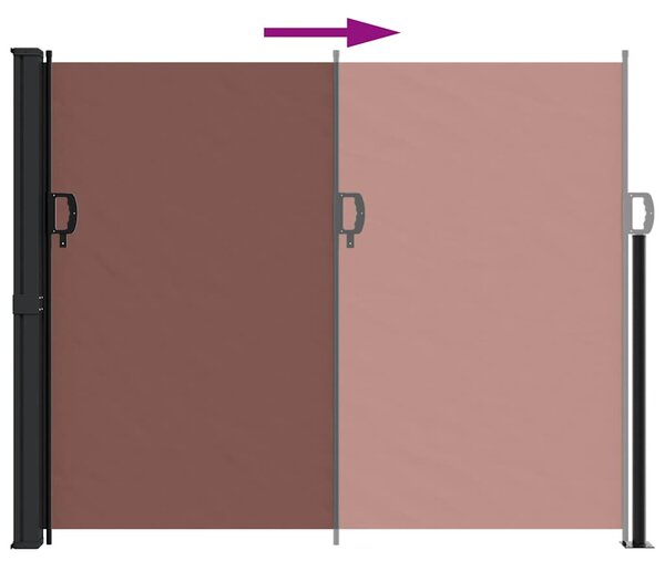 Bočna tenda na uvlačenje smeđa 160x600 cm - Smeđa / 160 x 600 cm