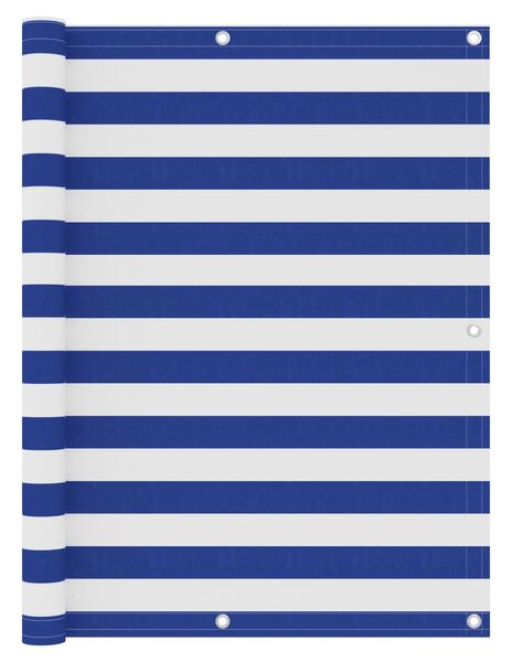 Balkonski zastor bijelo-plavi 120 x 400 cm od tkanine Oxford - Plava / 120 x 400 cm