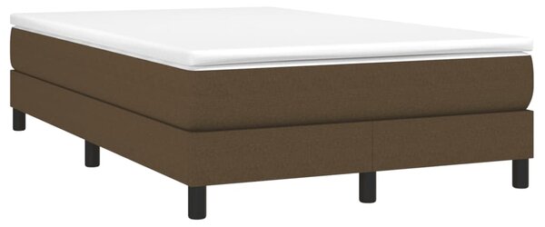 Krevet box spring s madracem tamnosmeđi 120 x 190 cm od tkanine - Smeđa / 120 x 190 cm