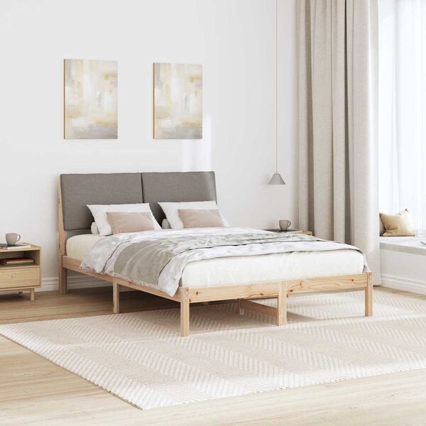 Okvir kreveta Smeđa i taupe 150 x 200 cm Masivna borovina - Smeđa / 150 x 200 cm