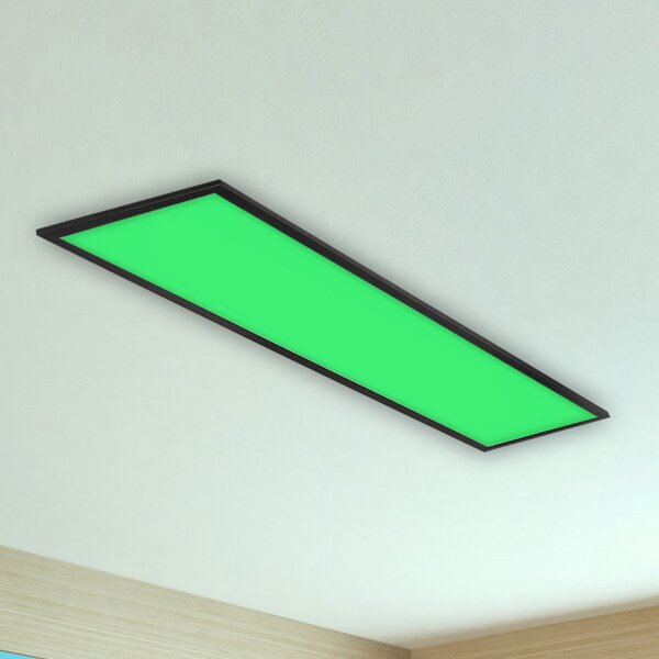 Briloner LED panel u boji, prigušiv, RGB, CCT, 100x25cm, prigušiva, Crno, Dnevni boravak/blagovaonica, Plastika