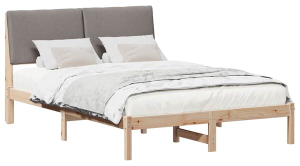 Okvir kreveta Smeđa i taupe 150 x 200 cm Masivna borovina - Smeđa / 150 x 200 cm