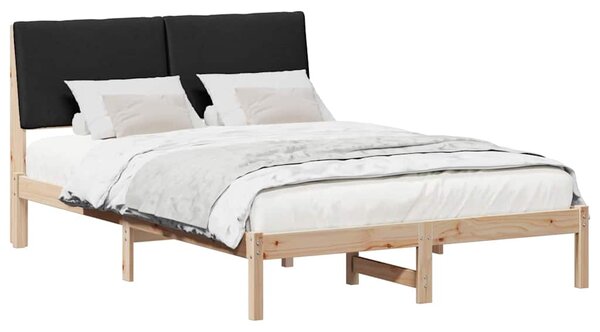 Okvir kreveta Smeđa i crna 150 x 200 cm Masivna borovina - Smeđa / 150 x 200 cm