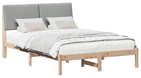 Okvir kreveta s uzglavljem Smeđa i svijetlo siva 150 x 200 cm - Smeđa / 150 x 200 cm