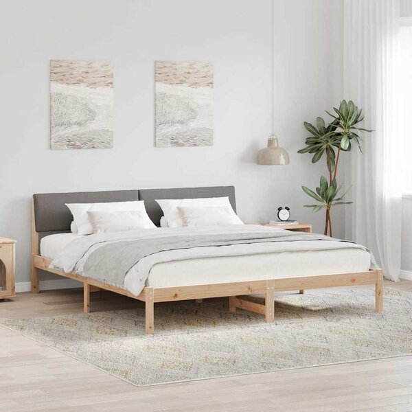 Okvir kreveta Smeđa i taupe 180 x 200 cm Masivna borovina - Smeđa / 180 x 200 cm