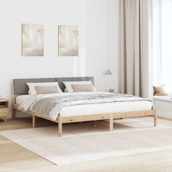 Okvir kreveta Smeđa i taupe 180 x 200 cm Masivna borovina - Smeđa / 180 x 200 cm