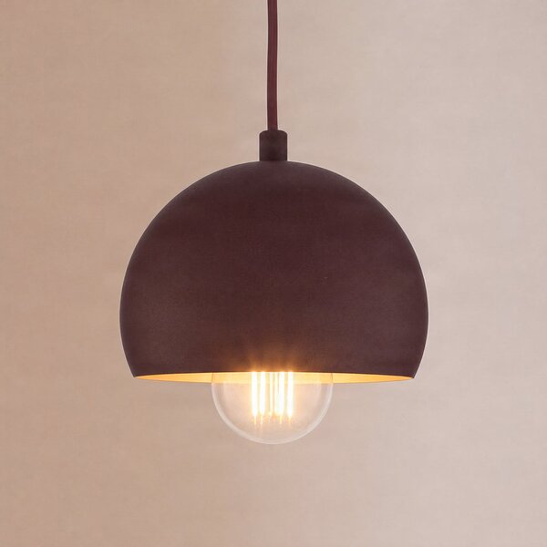 Luminex Sool viseća lampa, tamnocrvena, Ø 15 cm, 1 žarulja, metal, E27, prigušiva, Crvena, Dnevni boravak/blagovaonica, Metal