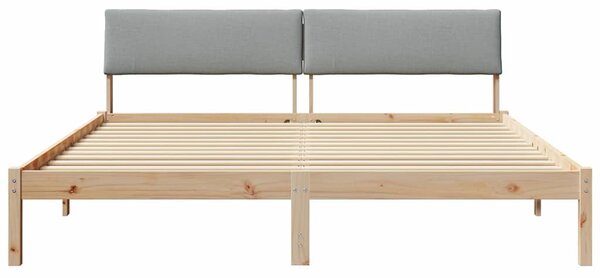 Okvir kreveta s uzglavljem Smeđa i svijetlo siva 180 x 200 cm - Smeđa / 180 x 200 cm