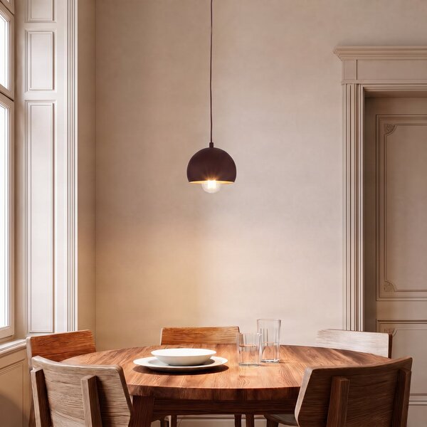 Luminex Sool viseća lampa, tamnocrvena, Ø 15 cm, 1 žarulja, metal, E27, prigušiva, Crvena, Dnevni boravak/blagovaonica, Metal