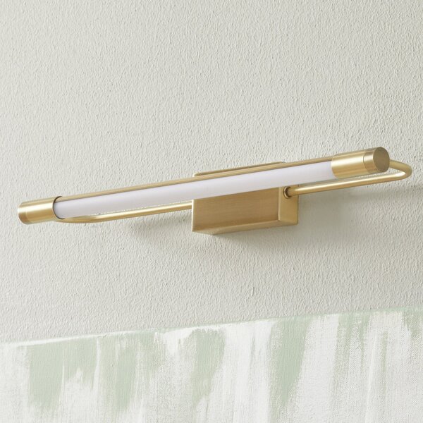 Fabas Luce Rapallo LED zidna svjetiljka, mesing, IP44, 40 cm, Zlato / mjed, Područje hodnika, Metal