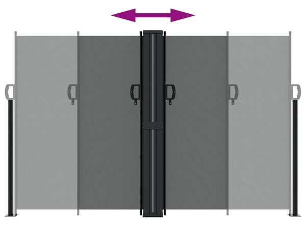 Bočna tenda na uvlačenje antracit 160 x 1200 cm - Antracitno siva / 160 x 1200 cm