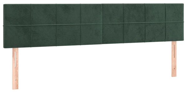Krevet box spring s madracem tamnozeleni 120x190 cm baršunasti - Zelena / 120 x 190 cm