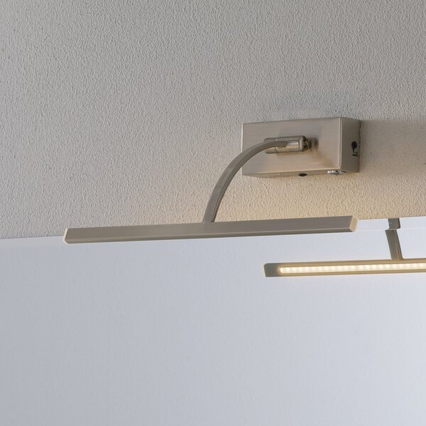 Freelight LED zidna svjetiljka Matisse, širina 34 cm, srebrna, prigušiva, Metalik, Dnevni boravak/blagovaonica, Metal
