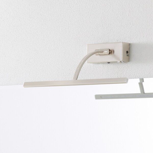 Freelight LED zidna svjetiljka Matisse, širina 34 cm, srebrna, prigušiva, Metalik, Dnevni boravak/blagovaonica, Metal