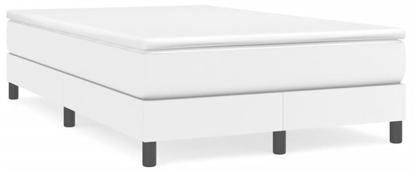 Krevet box spring s madracem bijeli 120x190 cm od umjetne kože - Bijela / 120 x 190 cm
