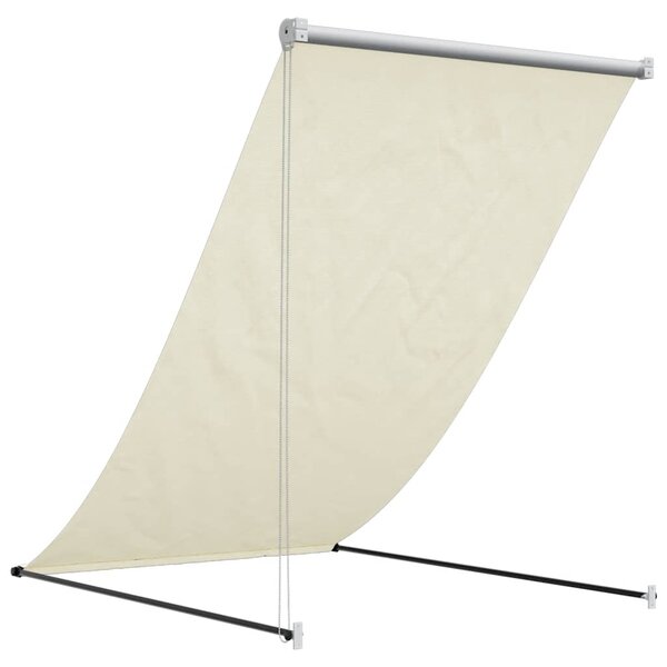 Tenda na uvlačenje krem 150 x 150 cm od tkanine i čelika - Krema / N/A