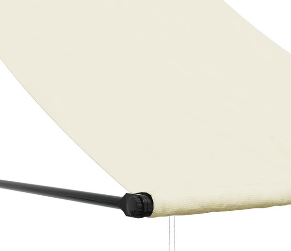 Tenda na uvlačenje krem 150 x 150 cm od tkanine i čelika - Krema / N/A
