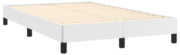 Krevet box spring s madracem bijeli 120x190 cm od umjetne kože - Bijela / 120 x 190 cm